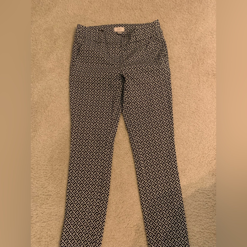 Loft outlet, modern fit black print ankle pant